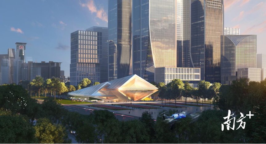 深圳金融文化中心建设工程设计图。