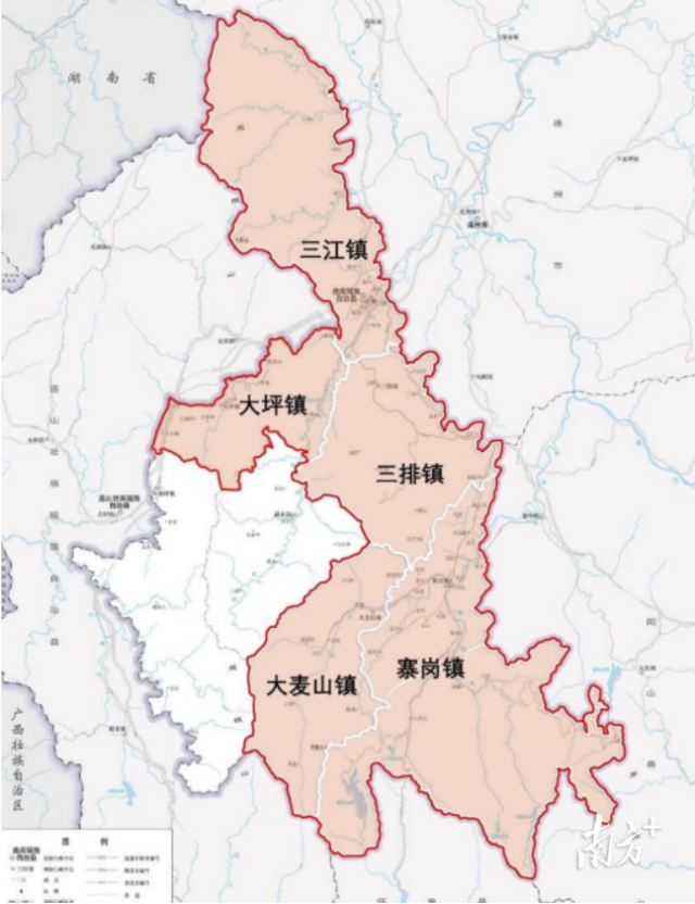 连南瑶族自治县茶药菌现代农业产业园规划范围。资料图片