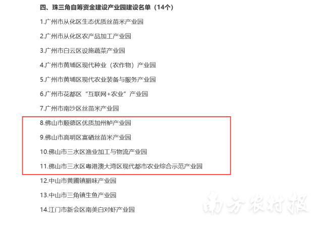 佛山市4个产业园入选“珠三角自筹资金建设产业园建设名单”。