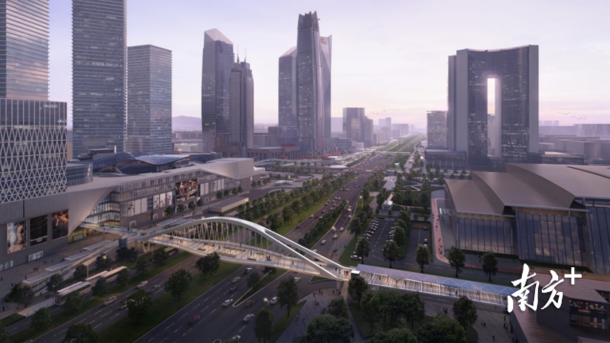 2号桥东莞大道段建设效果图。 2号桥东莞大道段建设效果图。