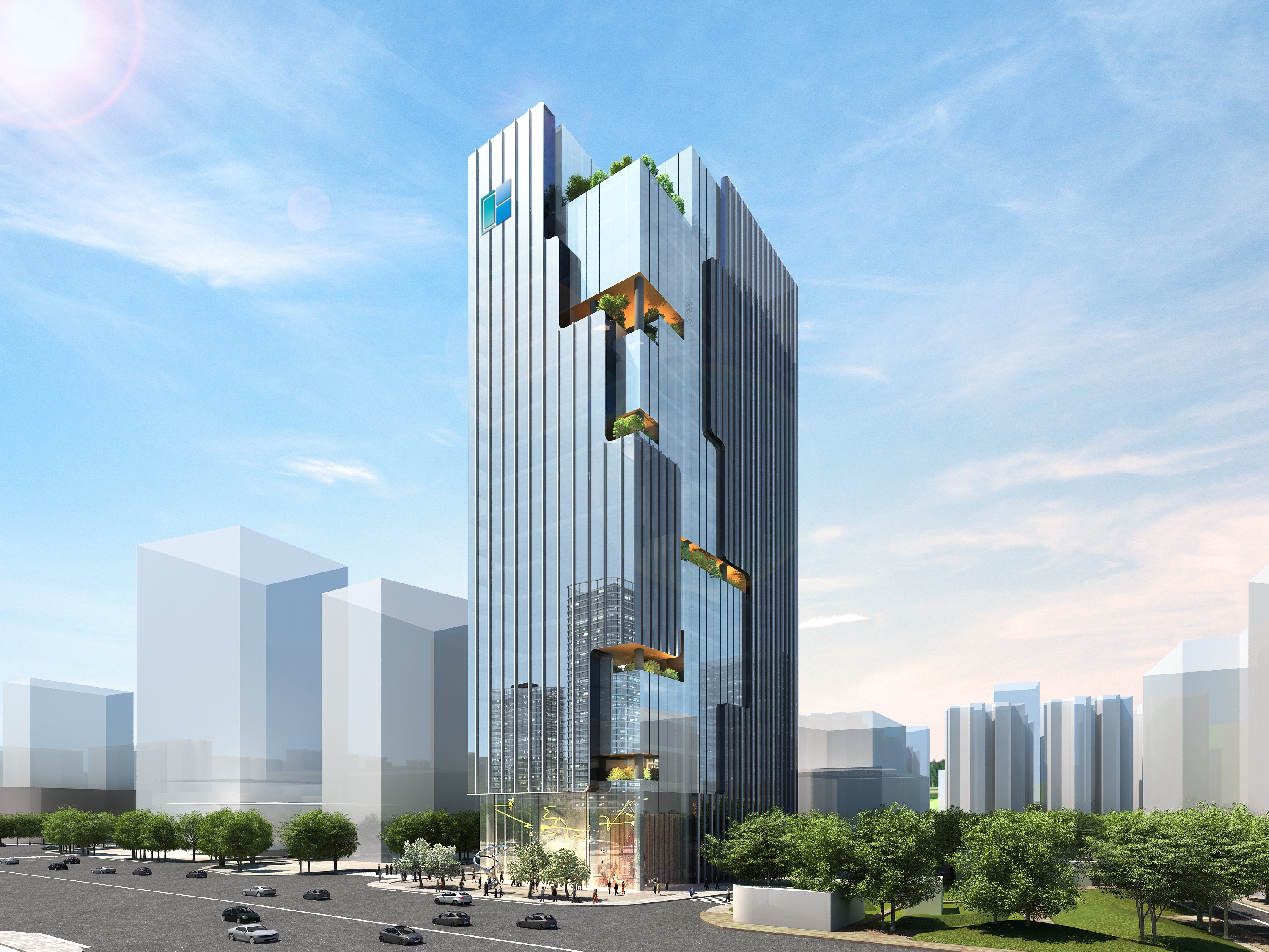 思城未来城市业务总部项目效果图。