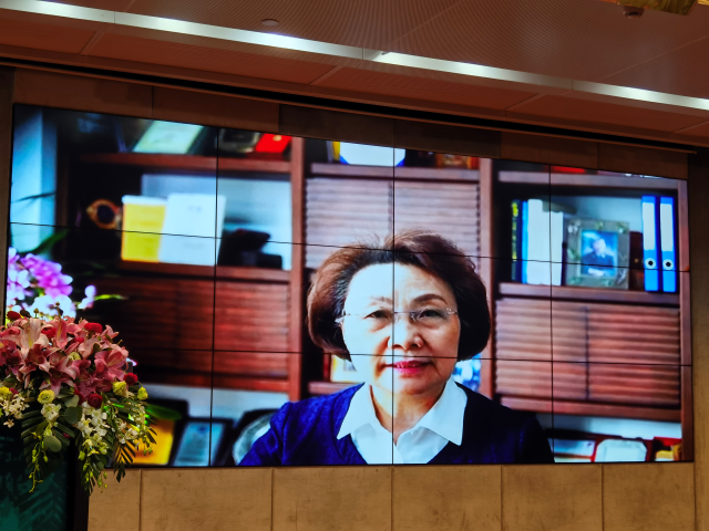 中国科学院院士王红阳通过视频方式为大会发来祝贺词。