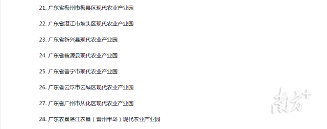 广东8个现代农业产业园全部通过认定