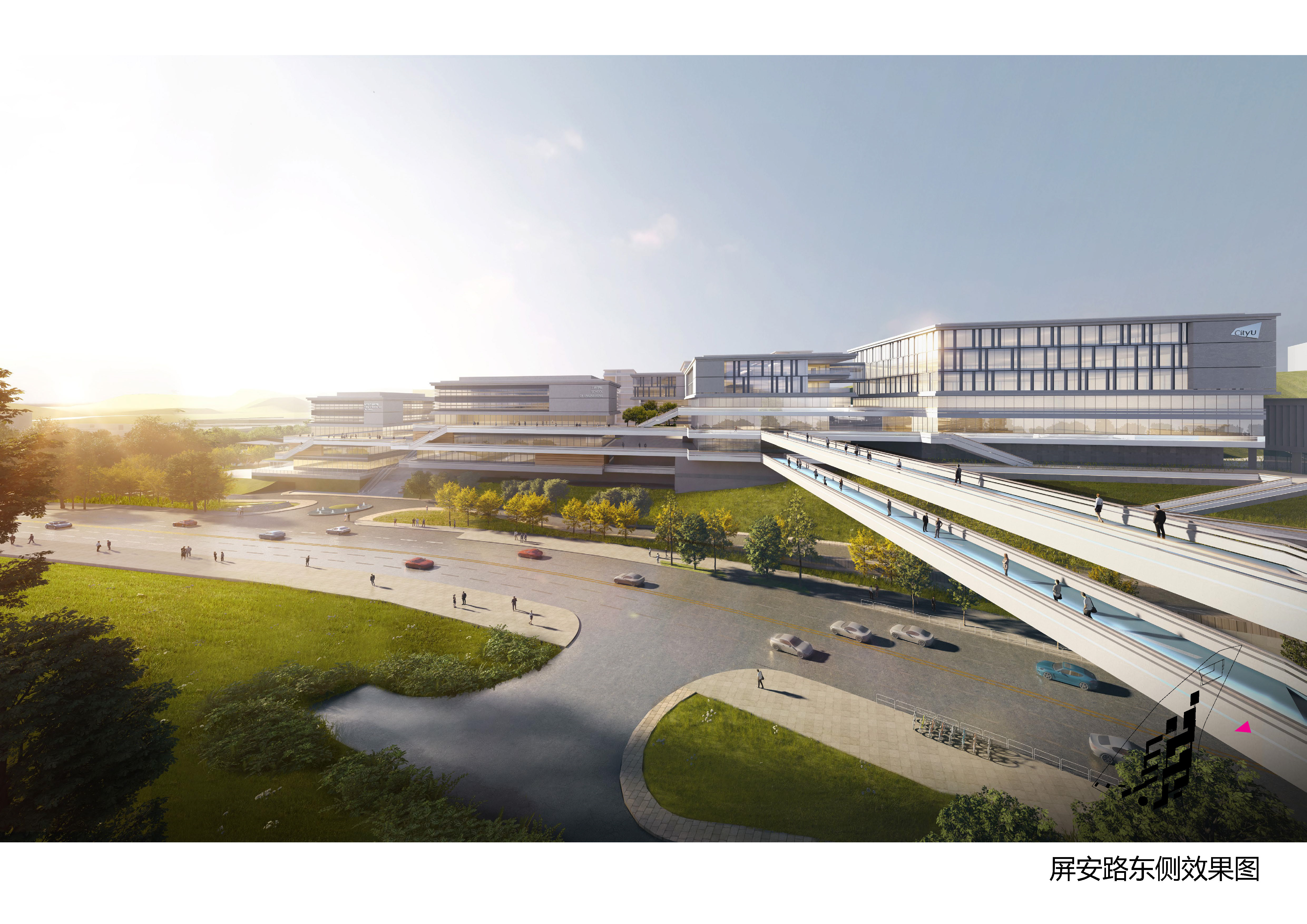 香港城市大学（东莞）建设效果图。