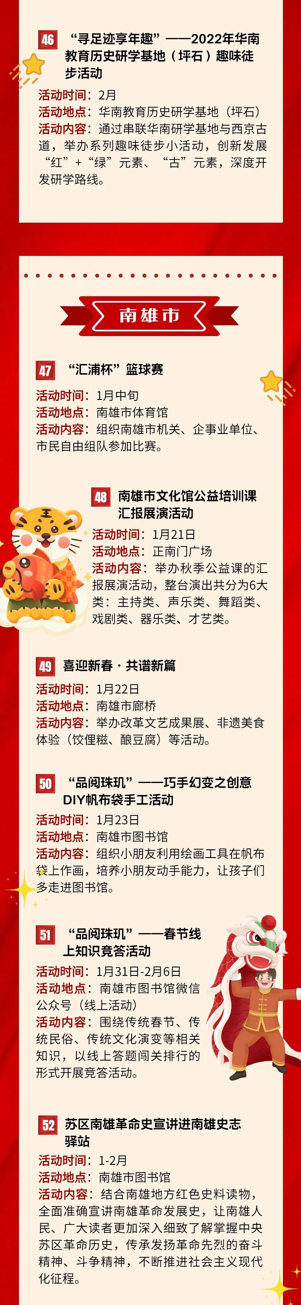 2022年春节前后韶关文旅体活动汇总