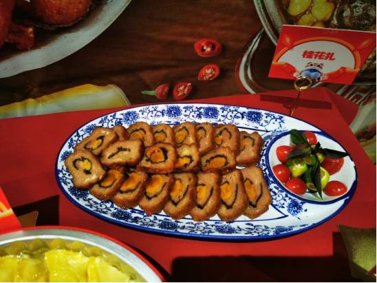 预制年夜饭还原传统粤菜代表“桂花扎”。&nbsp;&nbsp;