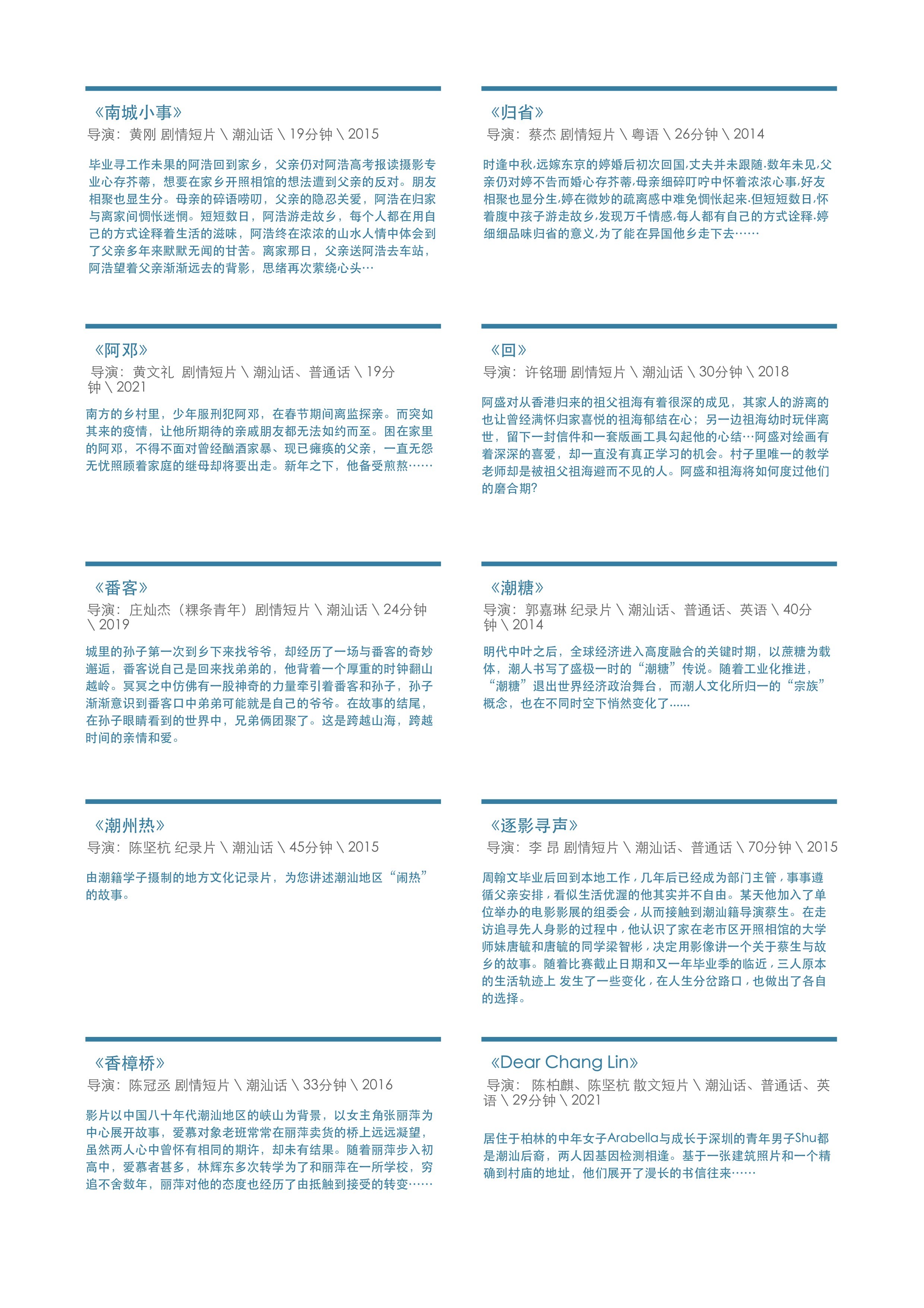 “回潮——观潮视野中的潮汕影像”展览片单简介