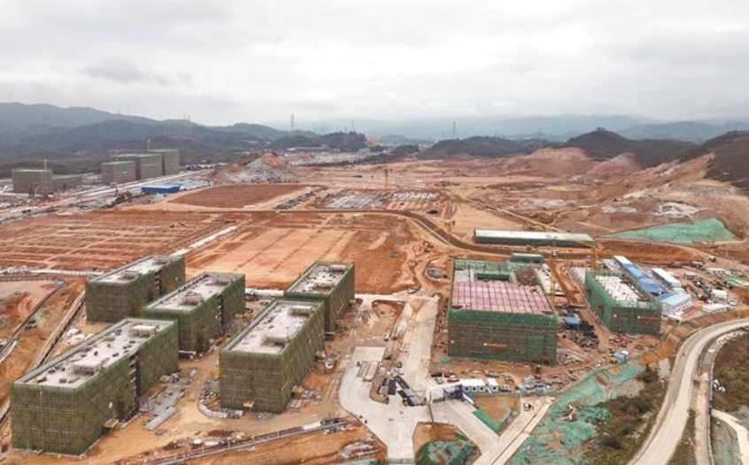 深汕比亚迪汽车工业园一期项目施工现场。