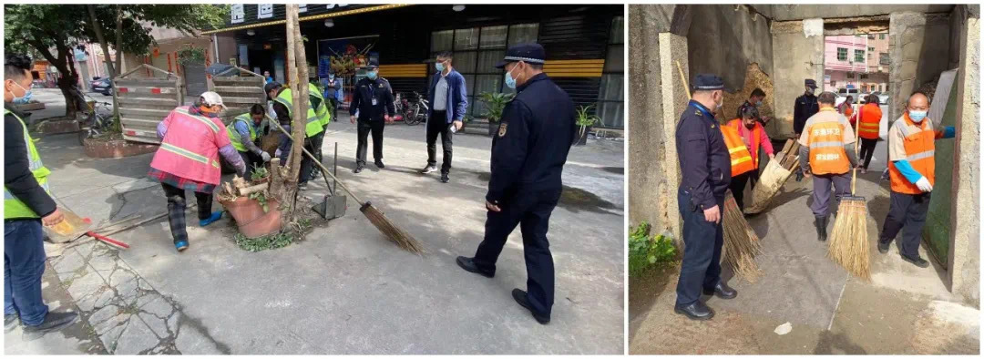 2月14日，清溪镇迅速组织城管系统、农林水务局等相关部门在居民、上元、浮岗、荔横等4个村（社区）开展城乡环境卫生整治攻坚行动，打响了节后人居环境整治“第一枪”。