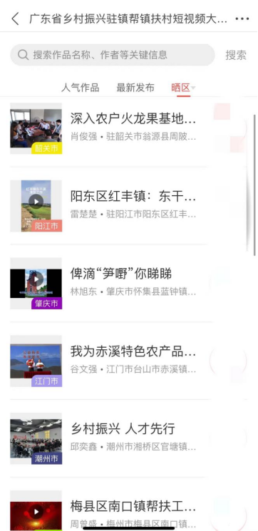129个驻镇工作队已参“晒”！这个“晒”区投稿量暂时领先