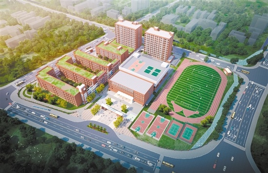 省实江门学校小学部效果图。 省实江门学校小学部效果图。