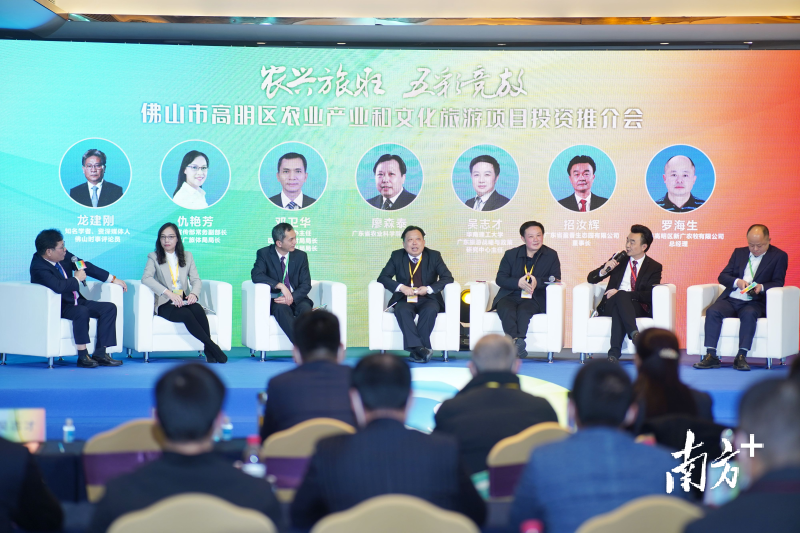 农业产业和文旅产业投资推介会上，与会人员围绕高明农旅融合发展进行沙龙探讨。戴嘉信摄