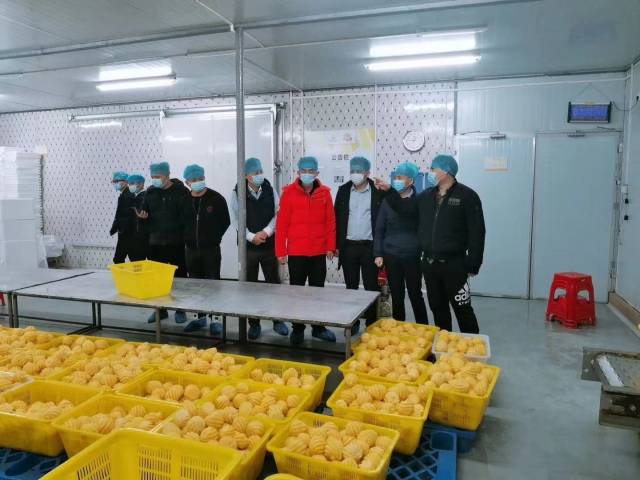 采購商參觀小鮮菠公司加工廠,。