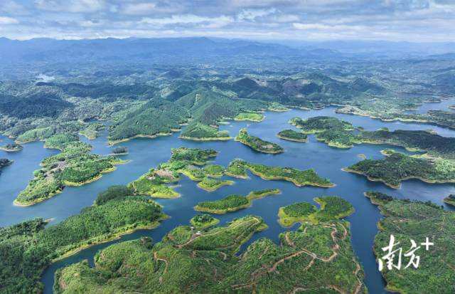 2月23日,寒雨停歇,阳春大河水库一片春光明媚.刘正亮 摄