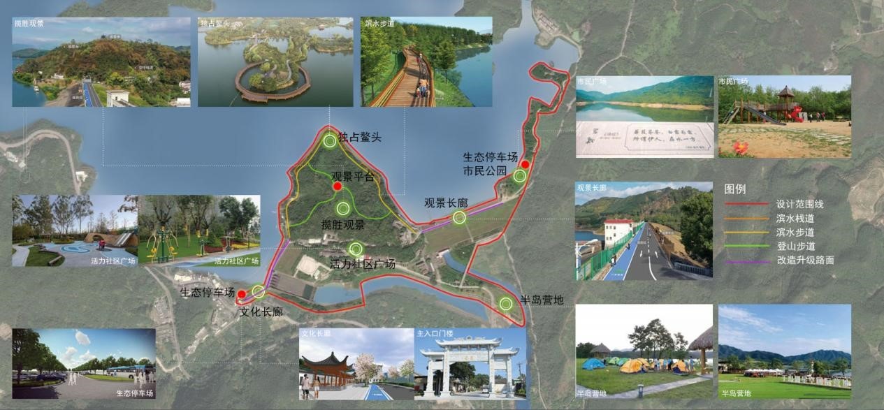 汤溪环库碧道平面布置图。