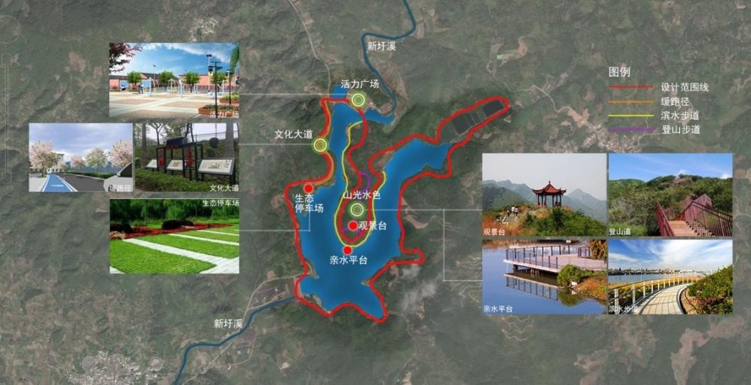 大潭环库碧道平面布置图。