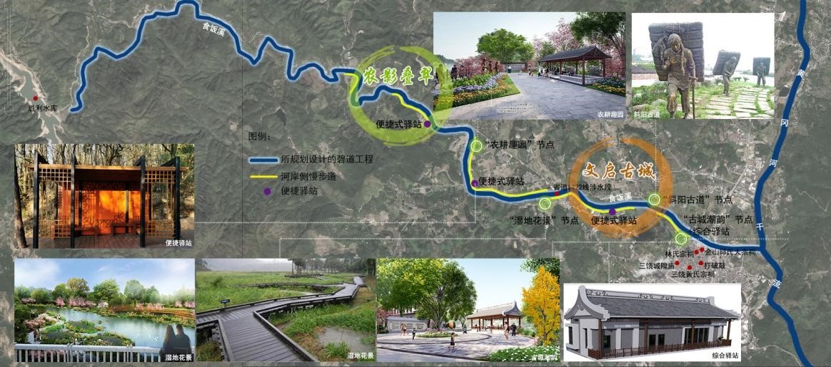 食饭溪流域平面布置图。