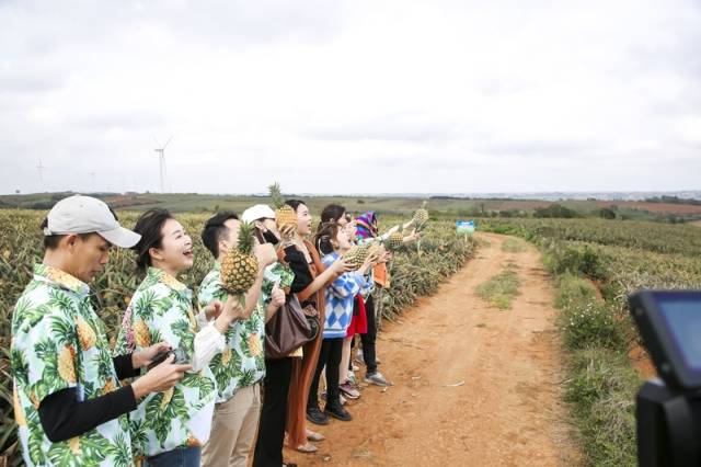 产业园战队喊全球朋友吃徐闻菠萝。