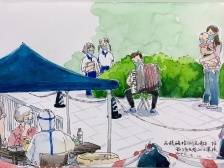 圳能量|小区测核酸现场，男孩手风琴为“逆行者”奏响“花儿与少年”