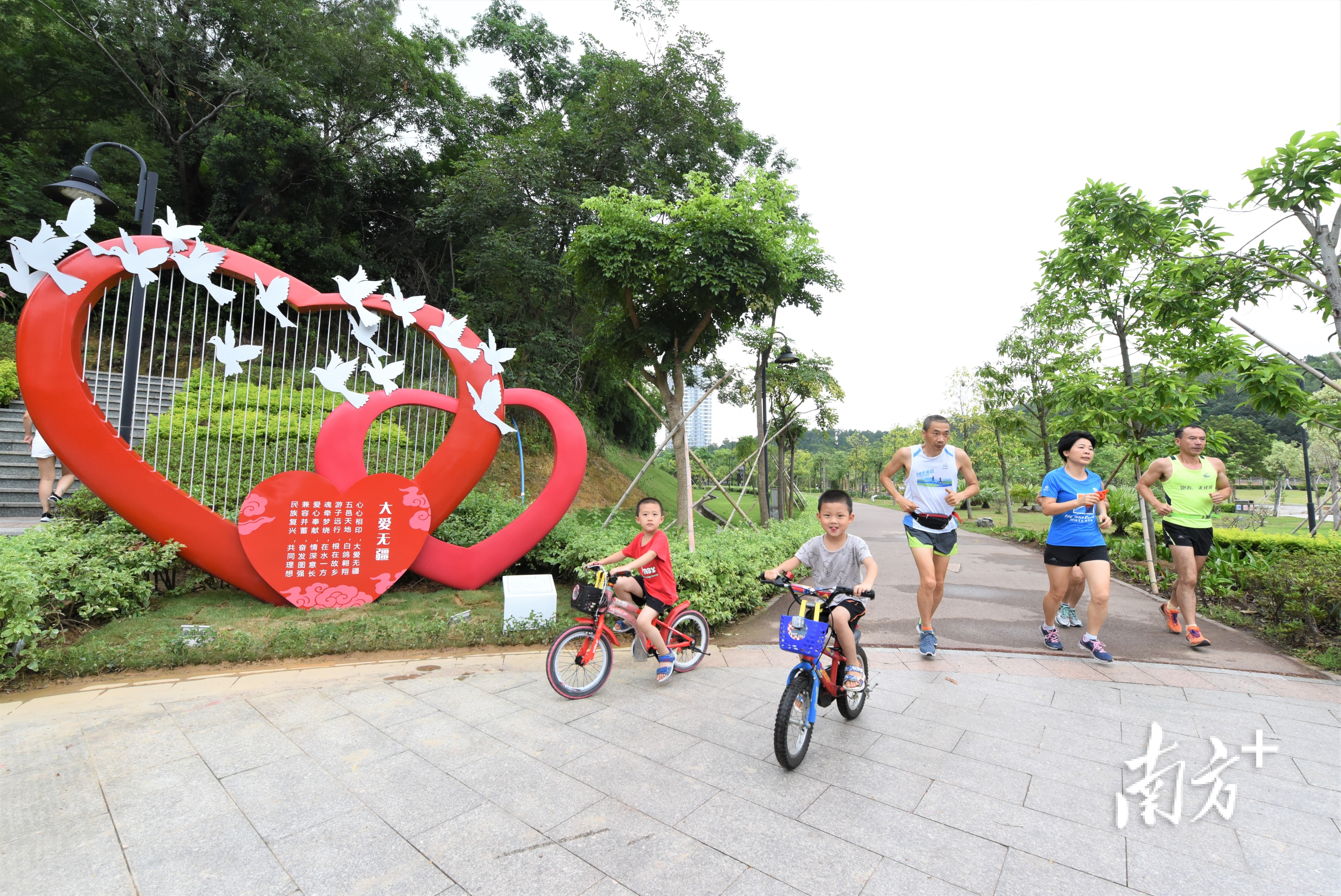 爱心之城江门。  南方+ 杨兴乐 拍摄