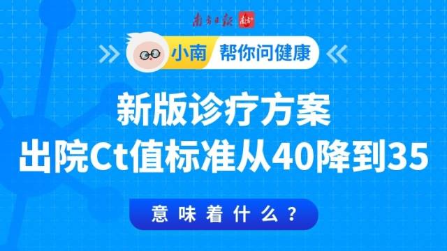 新版诊疗方案这个数值调低引发热议，这一变化意味着什么？丨小南帮你问