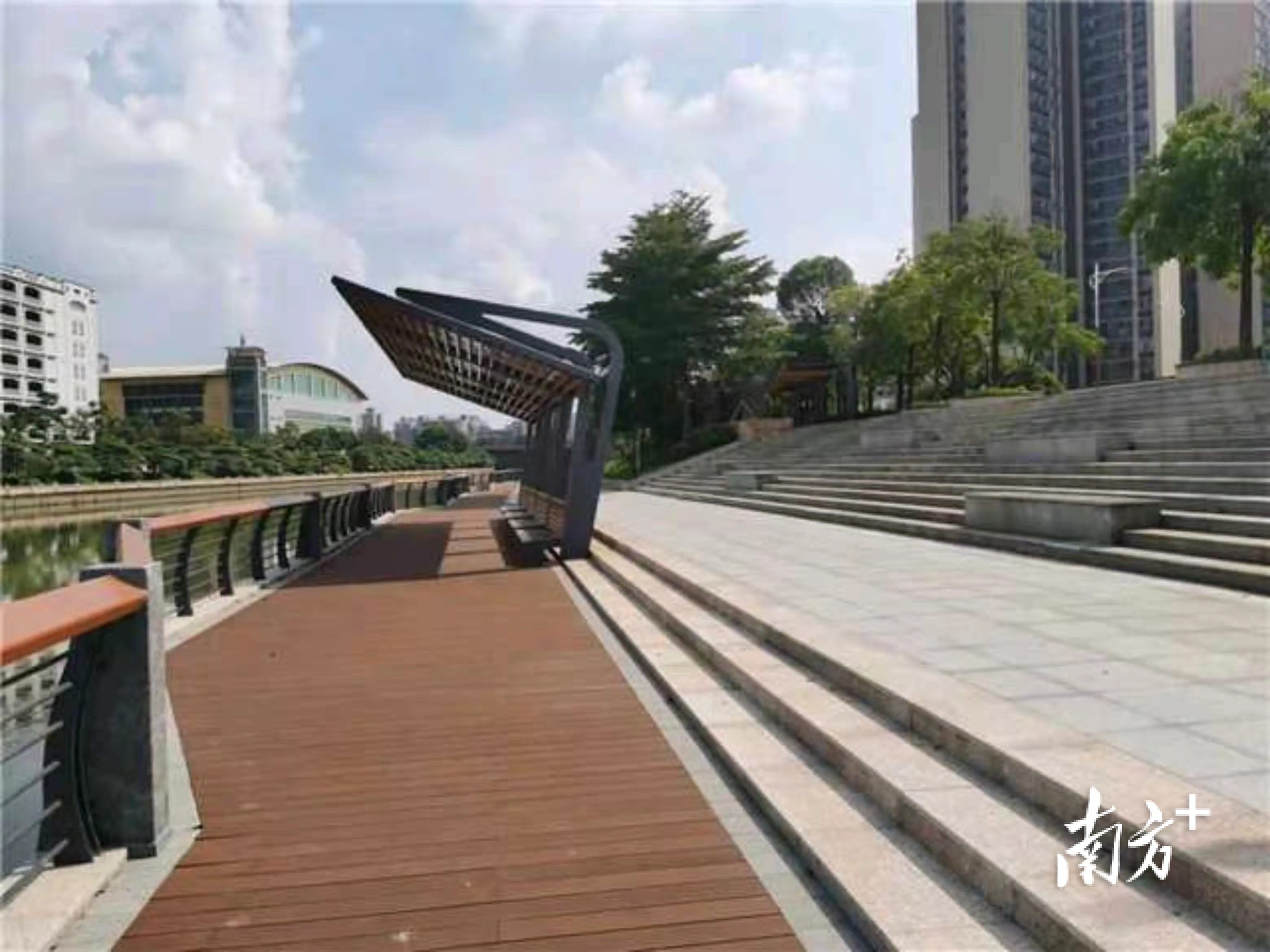 汾江河西岸碧道景观。祖庙街道供图