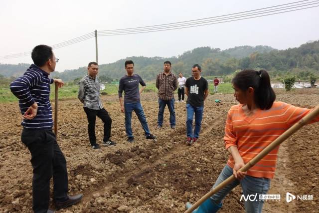 官圩镇分管领导与工作队一起与防返贫监测对象沟通如何帮助其发展农业种植项目，提升家庭收入。