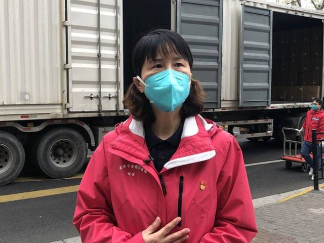 武汉市金银潭医院医疗队程芳。澎湃新闻记者 李佳蔚 图