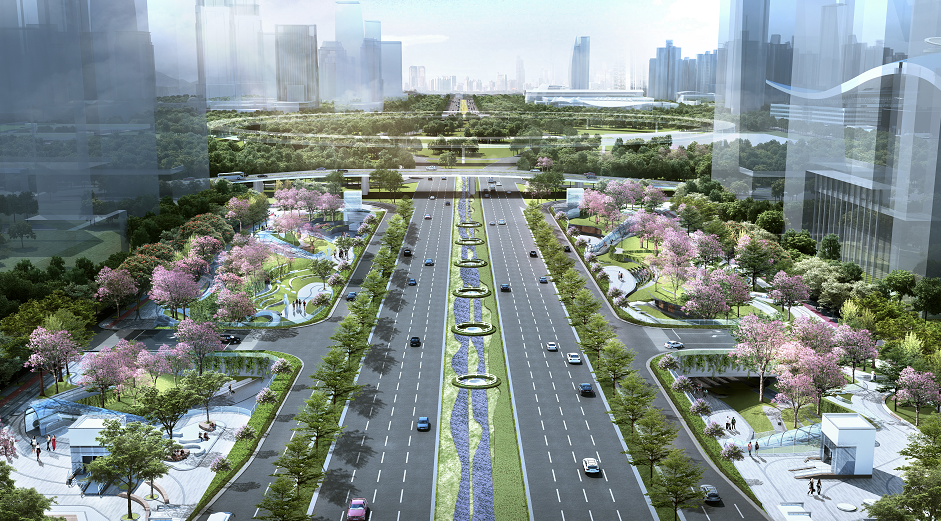 ▲岗厦北交通枢纽效果图