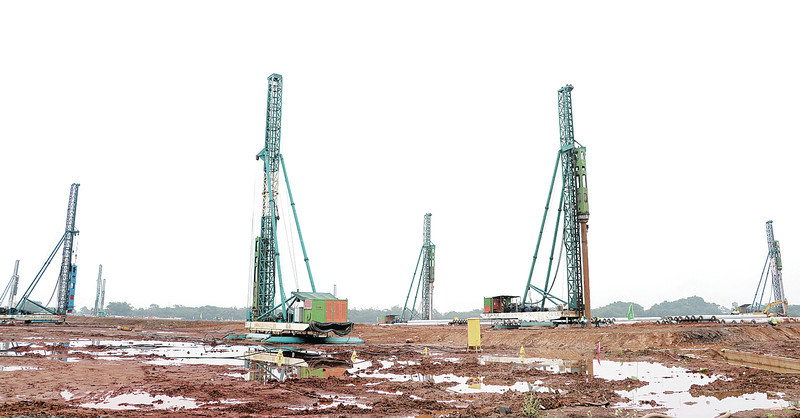 肇庆新区京东项目施工现场。何尧镔 摄 肇庆新区京东项目施工现场。何尧镔 摄