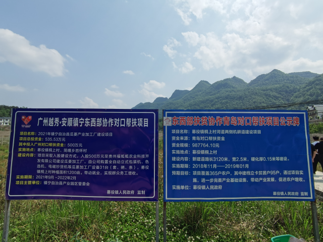 项目建设标牌。