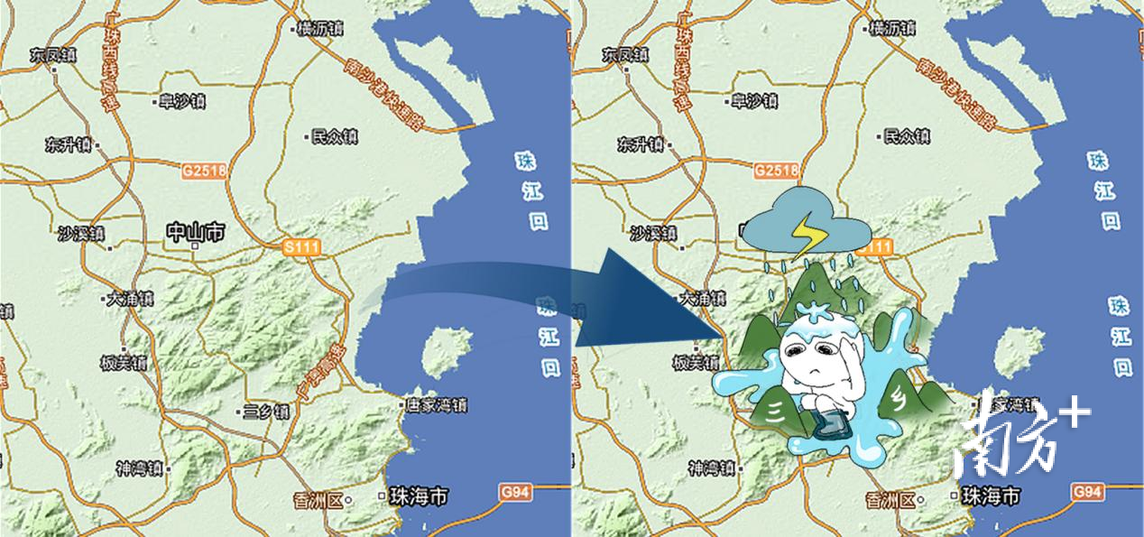 四面环山，下雨心慌。