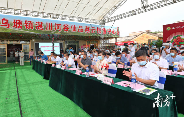 5月25日，2022 广东（遂溪）湛川河谷“仙品荔” 云销会举行，不少采购商代表来到湛川村。