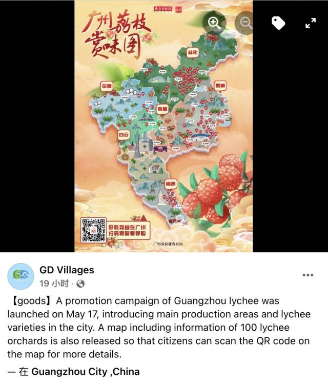 廣東荔枝在海外平臺(tái)GD Villages宣傳推廣