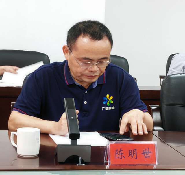 省广垦粮油有限公司总经理陈明世。