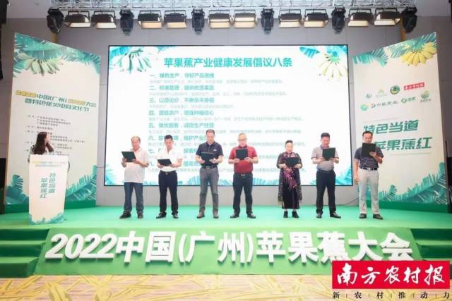 发布苹果蕉产业健康发展倡议八条