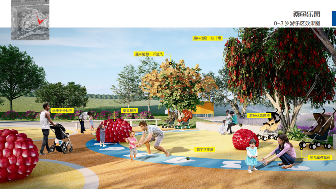 桑鱼乐园：0-3岁游乐区效果图。