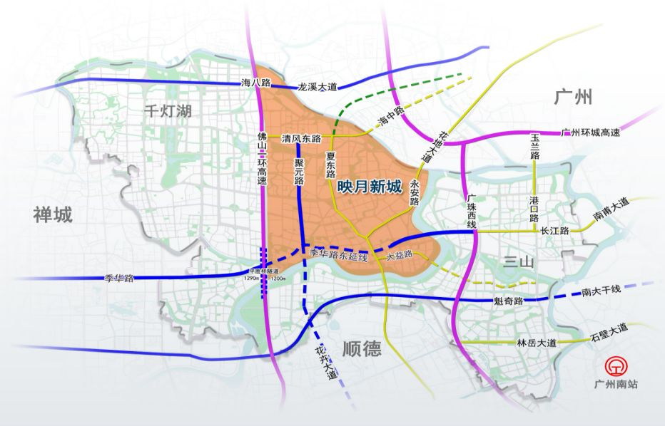 佛山映月湖公园地图图片