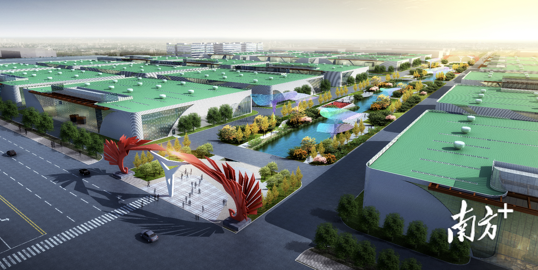 平谦国际高明现代智造产业基地效果图。资料图片 平谦国际高明现代智造产业基地效果图。资料图片