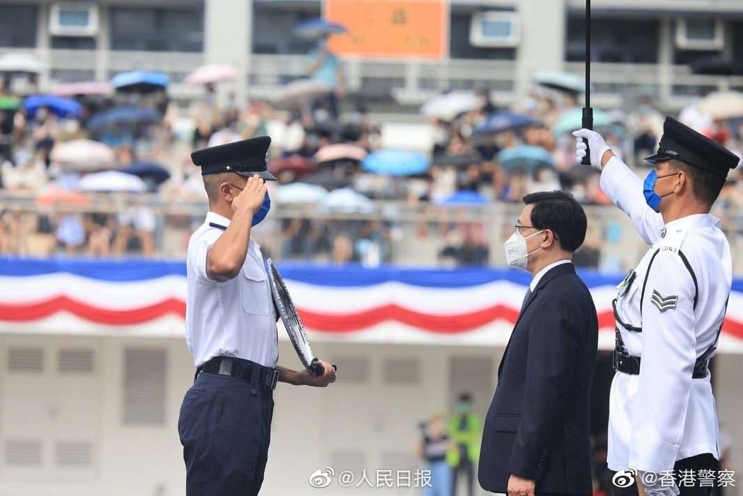 香港警队改中式队列图片