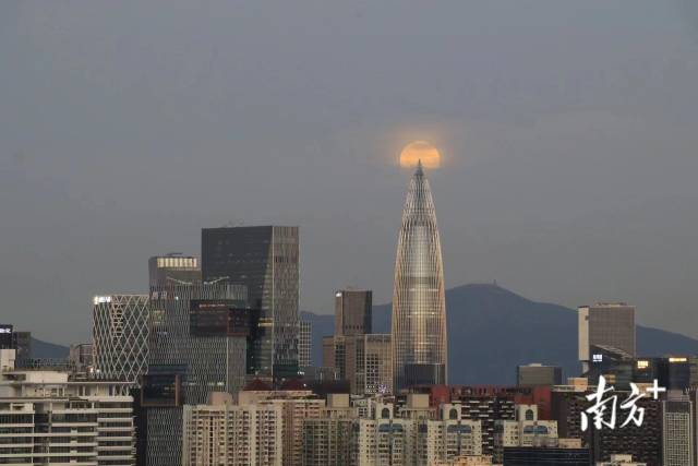 深圳春笋月升。南方拍客 Source 摄