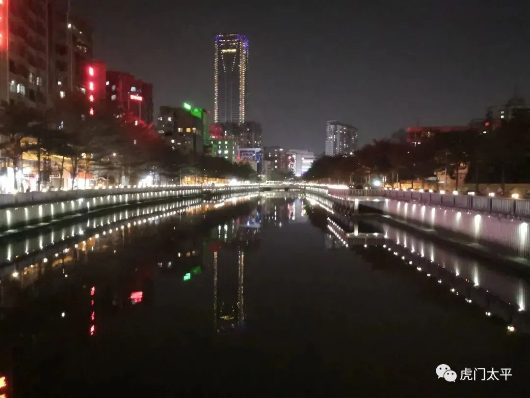 ▲东引运河虎门金洲段夜景（2022年3月摄）