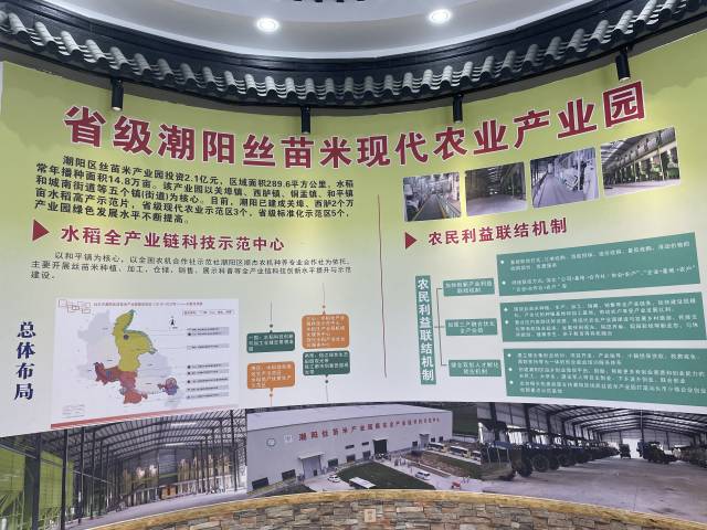产业园里展示水稻全产业链科技示范应用。