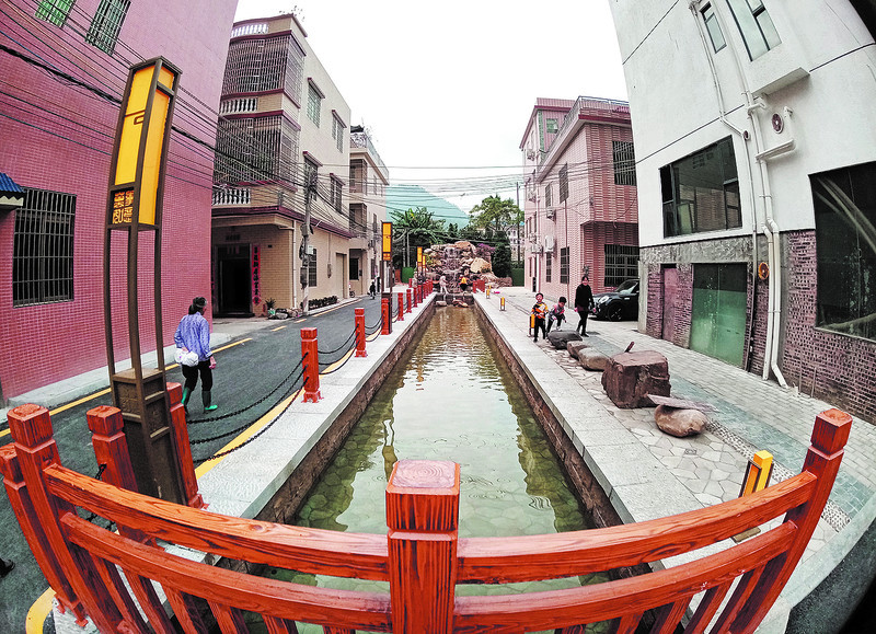 鼎湖区坑口街道迪村昔日污水沟，今日换新颜。梁小明 摄