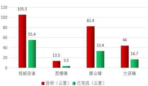 建设自行车及电动自行车专用道任务完成情况。