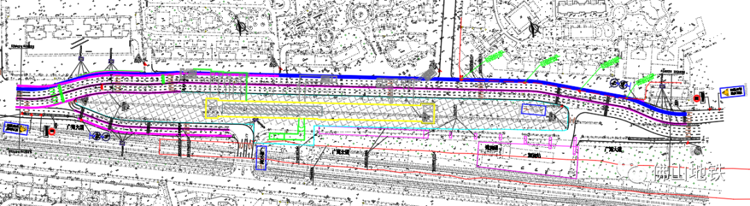 东交公园站一期交通疏解示意图