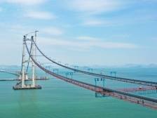 飞索跨伶仃，深中通道伶仃洋大桥主缆索股完成架设