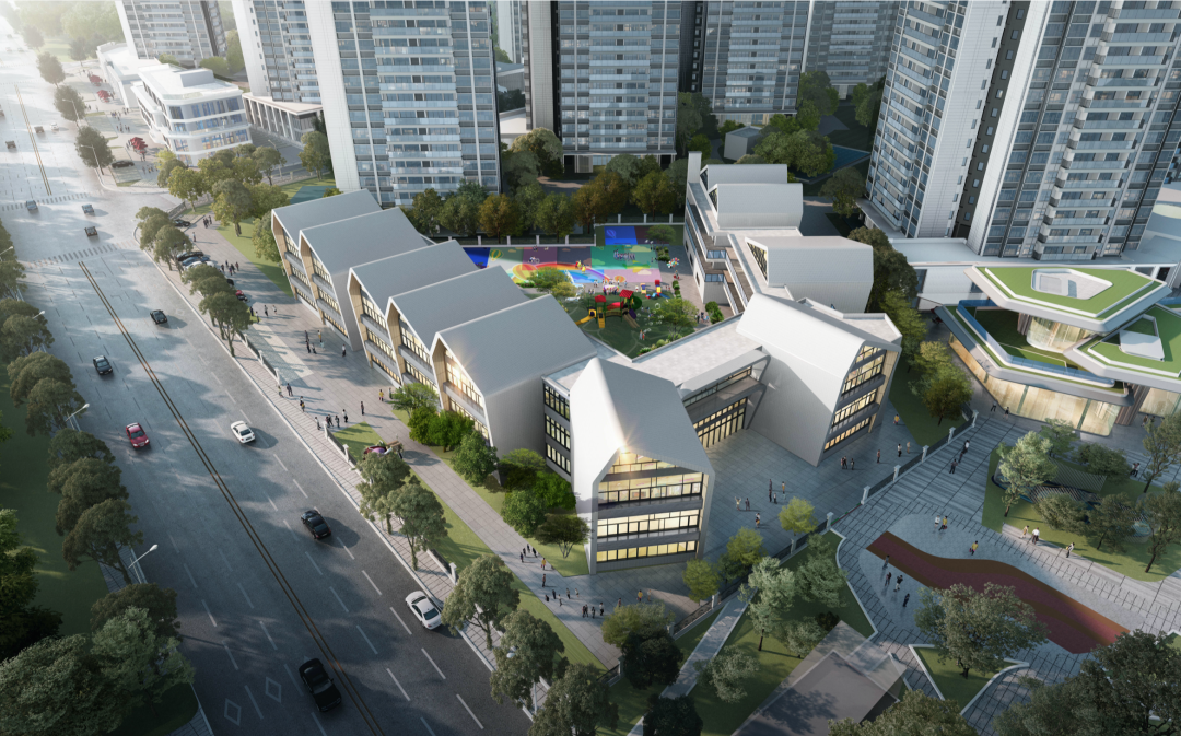 文翰第四幼儿园效果示意图（项目效果图仅供参考，具体以实际建设为准）