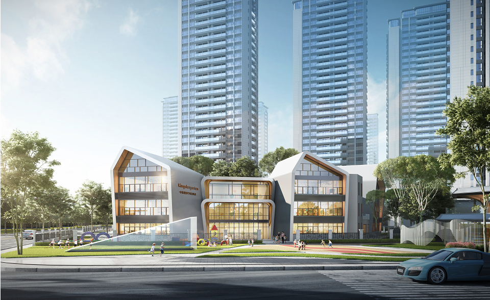 文翰第四幼儿园效果示意图（项目效果图仅供参考，具体以实际建设为准）