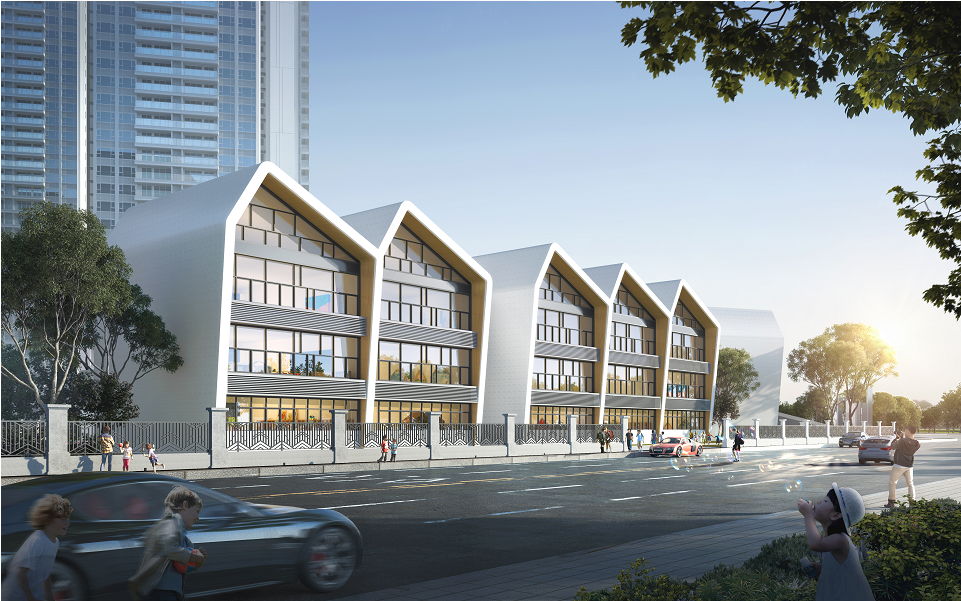 文翰第四幼儿园效果示意图（项目效果图仅供参考，具体以实际建设为准）